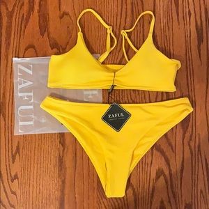 Zaful Swim Yellow Bikini